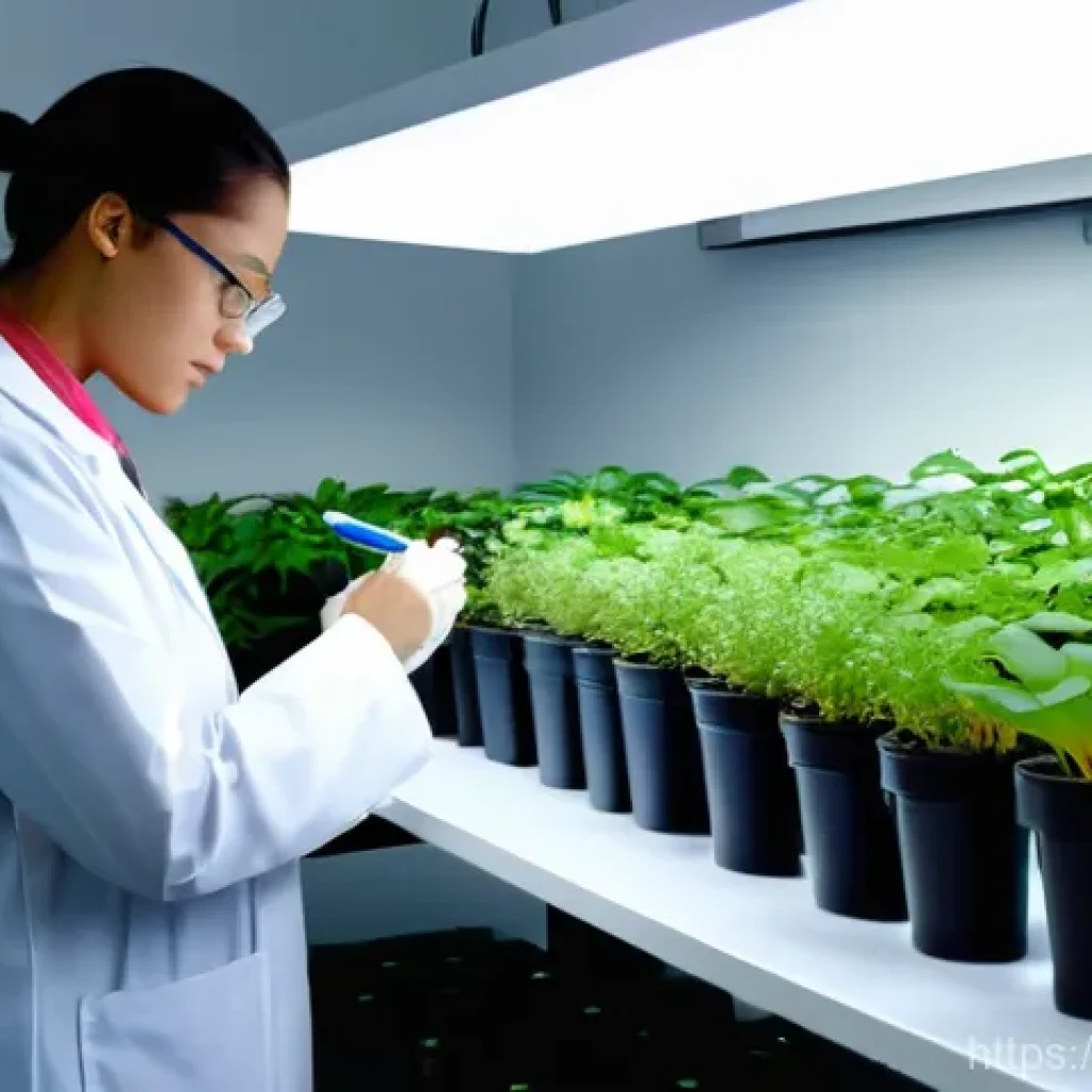 변수의 종류와 실험 설계에 미치는 영향 - **Prompt: Plant Growth Experiment: Independent and Dependent Variables**
A clear, brightly lit l...