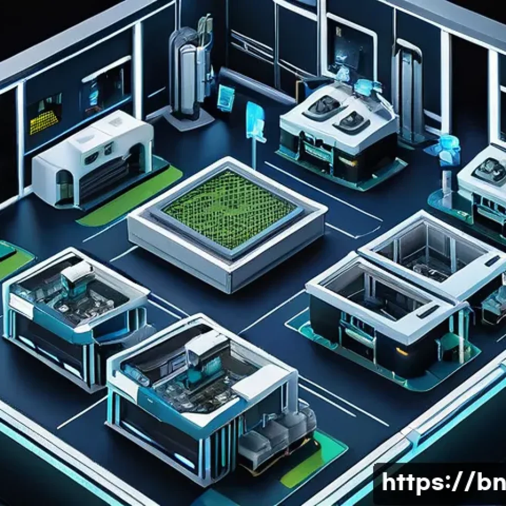 시뮬레이션을 통한 실험 설계 이해 - A futuristic factory simulation game interface, blending traditional Chinese architectural motifs wi...