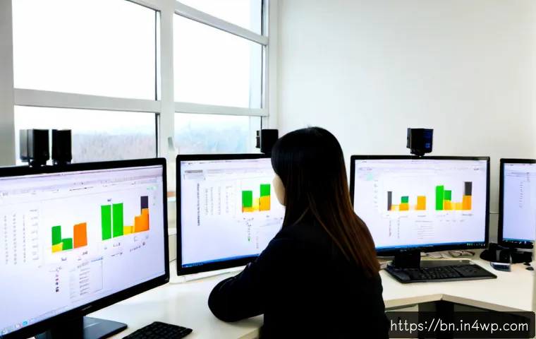 Home 17 실험 설계의 통계적 검증 방법 - Photorealistic university research workspace showing a statistician reviewing an experimental setup:...